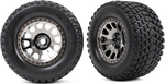 Traxxas koleso 4.3/5.7", disk XRT Race čierny chróm, pneu Gravix (pár)