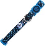 Obojok Active Cat nylon XS leopard modrý 1x19-31cm