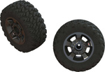 Arrma koleso s pneu dBoots Ragnarok Mt, čierny chróm (2)