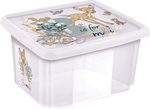 Úložný box s vekom 24l "Bambi", Transparent