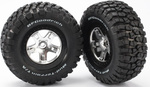 Traxxas koleso 2.2/3.0", disk SCT saténový-čierny, pneu KM2 (2)