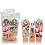 ACCENTRA Set da bagno Hello Winter in borsetta trasparente Mirtillo rosso 2x 200ml + 1x 60ml