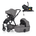 PETITE&amp;MARS Kombinált babakocsi ICON 2v1 Dove Grey LITE RWS + Core Pro i-Size Black Grey + B