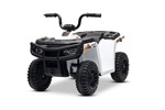 Licencovaná elektrická štvorkolka Arctic Cat 12V so zadným pohonom, biela, LED svetlá, Lít