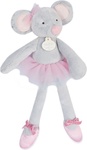 Doudou Plyšová hračka myška šedá balerína 30 cm