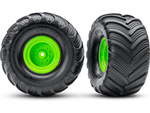 Traxxas kolo 2.0/3.0", platišče zeleno offset 29mm, pnevmatika Terra Groove (par)