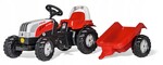 Rollytoys Šliapací traktor Rolly Kid Steyer s vlečkou-červený