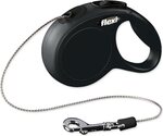 Vodítko Flexi Classic New lanko XS čierne 3m