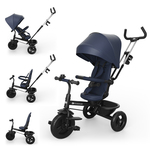 KINDERKRAFT Tricycle Aston 2 Plus Navy, 9m+