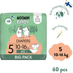 Moomin Baby 5 Maxi 10-16 kg (60 ks), eko plienky