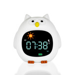 Silikónový detský budík s nočným svetlom a hudbou, Owl