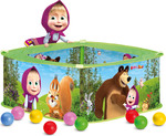 Bino Masha y el Oso Piscina con pelotas