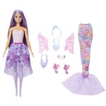 Mattel Barbie muñeca y vestuario de cuento, JCP74