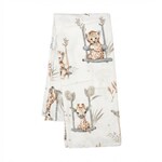 Flanellwindel mit Druck New Baby ZOO beige