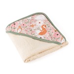 PETITE&amp;MARS Bambus-Handtuch mit Kapuze Loulou Rosy Wilderness 100 x 100 cm