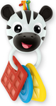 BABY EINSTEIN Hryzačka s hrkálkou zebra Zen™ Shake-a-Shape bez BPA 0m+