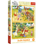 Trefl Puzzle 2x24 Winnie Puuh / Ein Tag im Garten