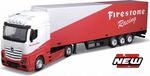 Bburago 1:43 Truck with trailer MB Actros Gigaspace Firestone