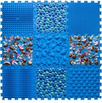 Ortek Masážna ortopedická podložka Puzzle "Mix" 9 prvkov Modrá