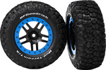 Traxxas koleso 2.2/3.0", disk SCT Split-Spoke čierny-modrý, pneu KM2 (2) (2WD predné)