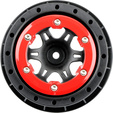 Pro-Line disk 2.2/3.0" Split Six zadný H12 červeno-čierny (2)