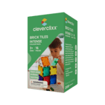 Cleverclixx Mágneses építőkészlet Brick Tiles Pack Intense – 16 db