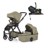 PETITE&amp;MARS Kombinált babakocsi ICON 2v1 Mossy Green LITE RWS + Core Pro i-Size Black Grey