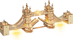 RoboTime drevené 3D puzzle most Tower Bridge svietiaci