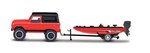 Maisto - Design Tow &amp; Go, 1966 Ford Bronco Trailer with Bass Boat, 1:64