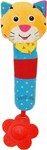 Детска плюшена играчка с пискалка и дрънкалка Baby Mix тигър