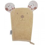 EKO Toallita de algodón con orejas Bear Beige 20x15 cm
