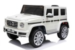 Elektrické autíčko Mercedes G500 12V, biele, 2,4 GHz diaľkové ovládanie, USB / SD Vstup, o
