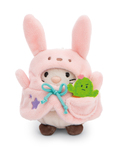NICI Plüsch MyMochi Katze Angy 8cm im Hasenkostüm und Kaktus, Set Geschenkverpackung