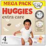 HUGGIES® Einwegwindeln Extra Care Gr. 4 (8-14 kg), 76 Stk. BOX