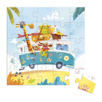 Janod Blahoželanie k narodeninám s puzzle Na cestách