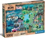 Puzzle 1000 dielikov - Disney mapa 101 dalmatíncov