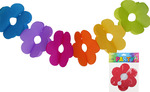 Bunte Girlande 3 m - Blume