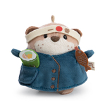 NICI peluche MyMochi Lontra Jiro 8 cm con sushi e costume da chef, confezione regalo