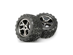 Traxxas koleso 3.8", disk Gemimi čierny chróm S17, pneu Talon (2)