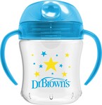 Dr.Browns Becher mit weichem Mundstück 180ml blau 6m+