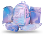BAAGL SET 5 Core Sky: Rucksack, Federmäppchen, Beutel, Gürteltasche, Laptop-Hülle
