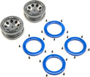ECX Radscheibe Beadlock grau/blau (2): 1:18 Temperiergrad G2