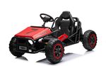 Elektrische Go-Kart SPORT-KART 24V, rot, EVA-Räder, Kunstledersitz, 2 x 50W Motor,