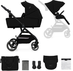 KINDERKRAFT SELECT Kočík kombinovaný Yoxi 2v1 Pure Black