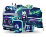BAAGL SET 5 Zippy Plus Aurora: cartella, astuccio, sacchetto, grembiule, portafoglio GRS