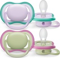 Philips AVENT Ciuccio Ultra air neutro 0-6m bambina viola 2 pz
