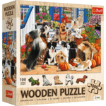 Trefl Drevené puzzle 1000 - Psie priateľstvo