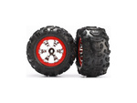Traxxas kolo 2.2", disk Geode chróm-červený, pneu Canyon AT (pár)