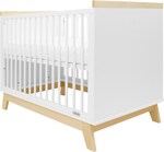 Otroška posteljica z ograjo New Baby MARCUS 120x60 cm bela/naravna