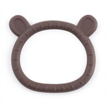 PETITE&amp;MARS Silikonski grizalo Teddy Bitter Cocoa 0m+